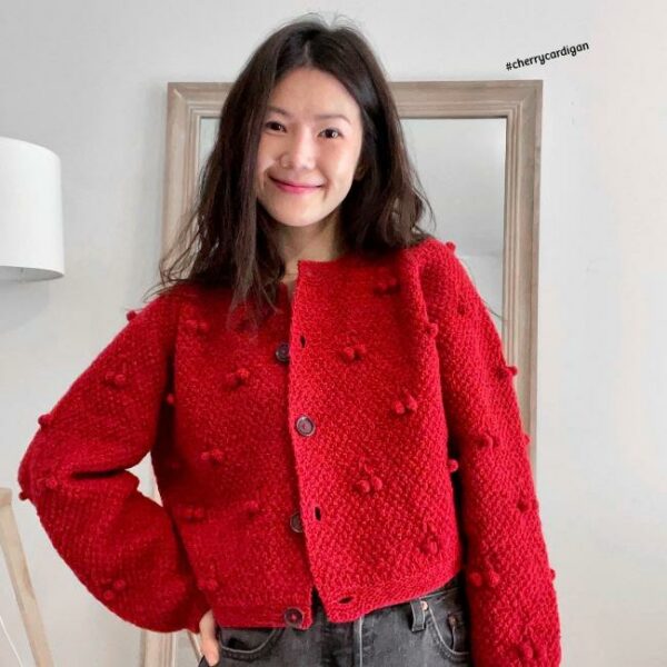 assortiment de fil • Cherry • cardigan dessiné par Soumine @knits.pourmoi – Image 8