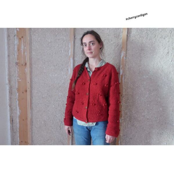 assortiment de fil • Cherry • cardigan dessiné par Soumine @knits.pourmoi – Image 3