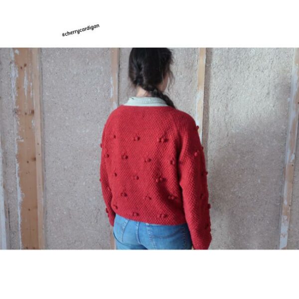 assortiment de fil • Cherry • cardigan dessiné par Soumine @knits.pourmoi – Image 6