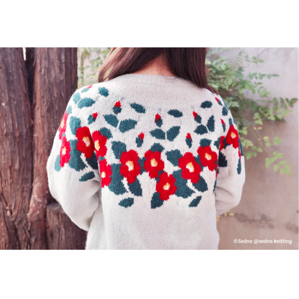 assortiment de fil • camellia garden • pull dessiné par Sedna @sedna.knitting – Image 14